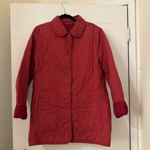 London Fog Quilted Red Utility Jacket